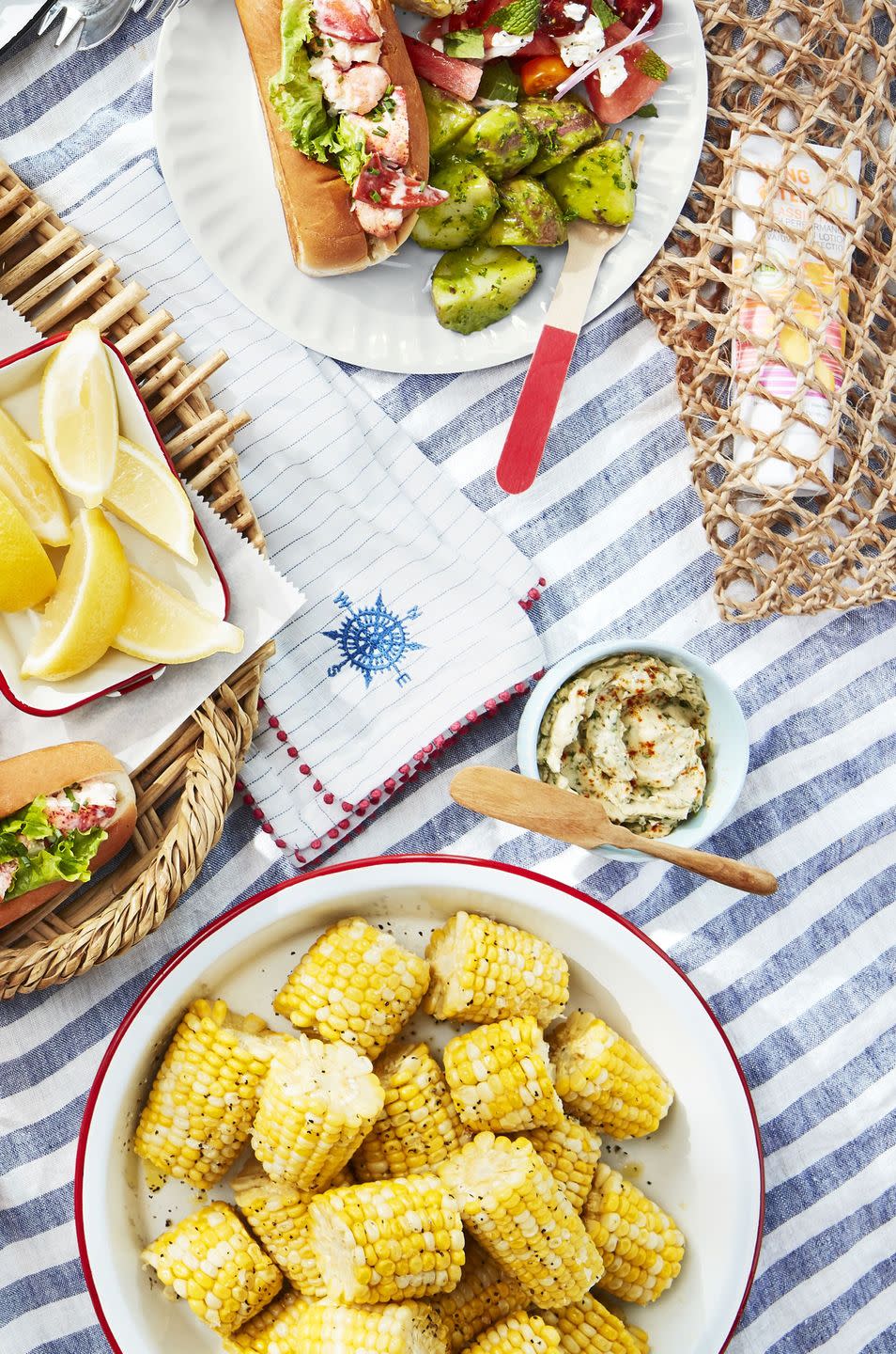 35) Corn Cobettes with Basil Butter