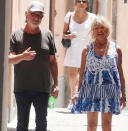 <p>Kurt Russell and Goldie Hawn step out for a stroll on July 3 while vacationing in Ravello, Italy. </p>