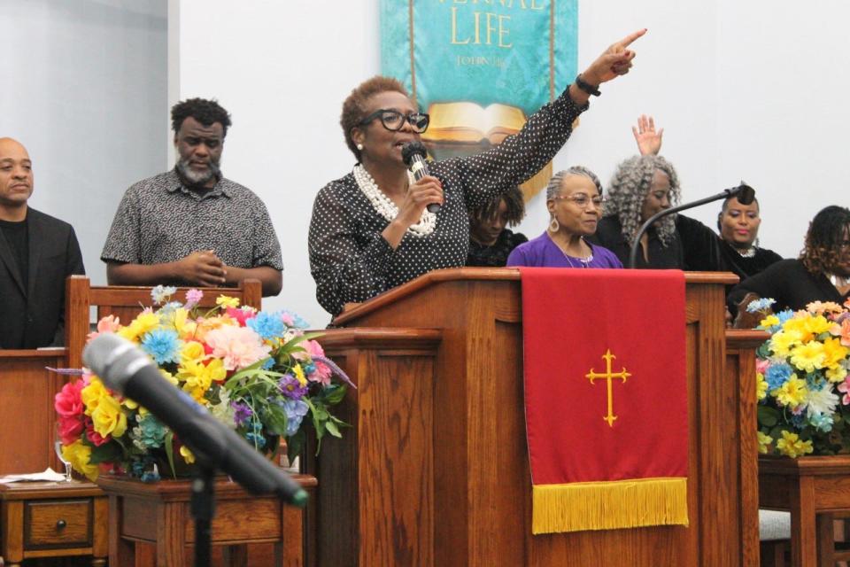 Evangelist Wendy Smith-Martin, pastor of Greater Victory Christian Center in Riverdale, Georgia, was the guest speaker during the revival held at DaySpring Baptist Church.
(Photo: Photo by Voleer Thomas/For The Guardian)