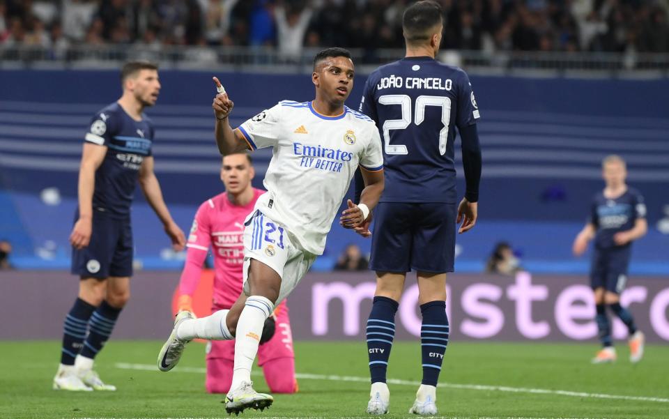 Rodrygo celebrates his first goal but knows there's still work to do - GETTY IMAGES