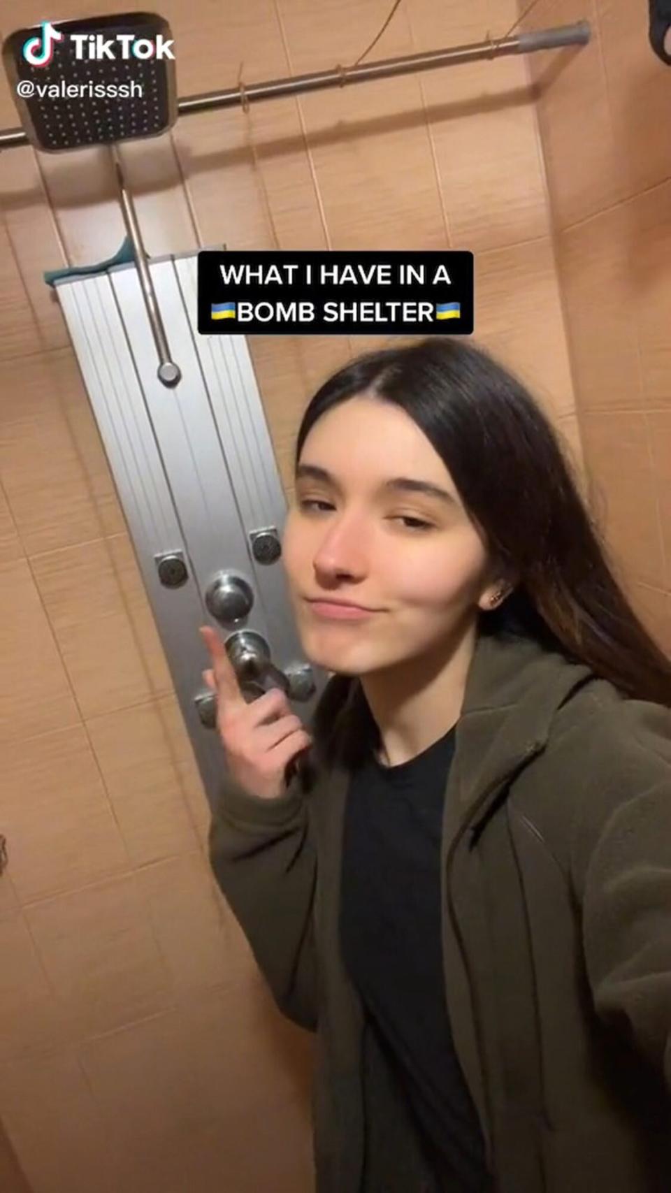 On TikTok, Valeria Shashenok has shared a glimpse at how her mother has prepared meals in their family's bomb shelter in war-torn Chernihiv