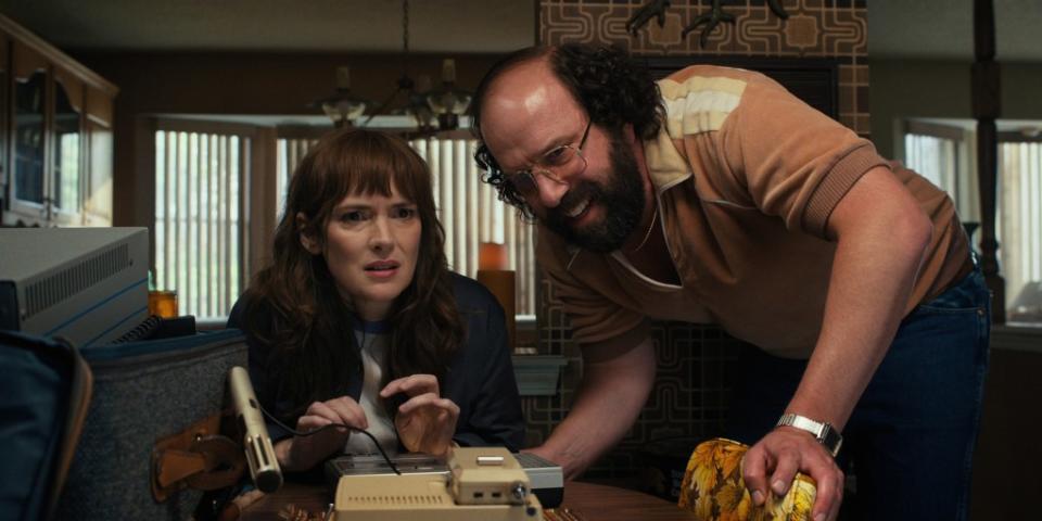 Winona Ryder and Gelman in a scene from “Stranger Things.” ©Netflix/Courtesy Everett Collection