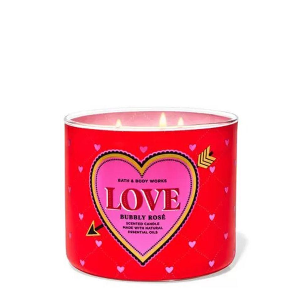 <p><a href="https://go.redirectingat.com?id=74968X1596630&url=https%3A%2F%2Fwww.bathandbodyworks.com%2Fp%2Fbubbly-rosandeacute-3-wick-candle-026780590.html&sref=https%3A%2F%2F" rel="nofollow noopener" target="_blank" data-ylk="slk:Shop Now;elm:context_link;itc:0;sec:content-canvas" class="link ">Shop Now</a></p><p>Bubbly Rosé 3-Wick Candle</p><p>bathandbodyworks.com</p><p>$26.95</p>