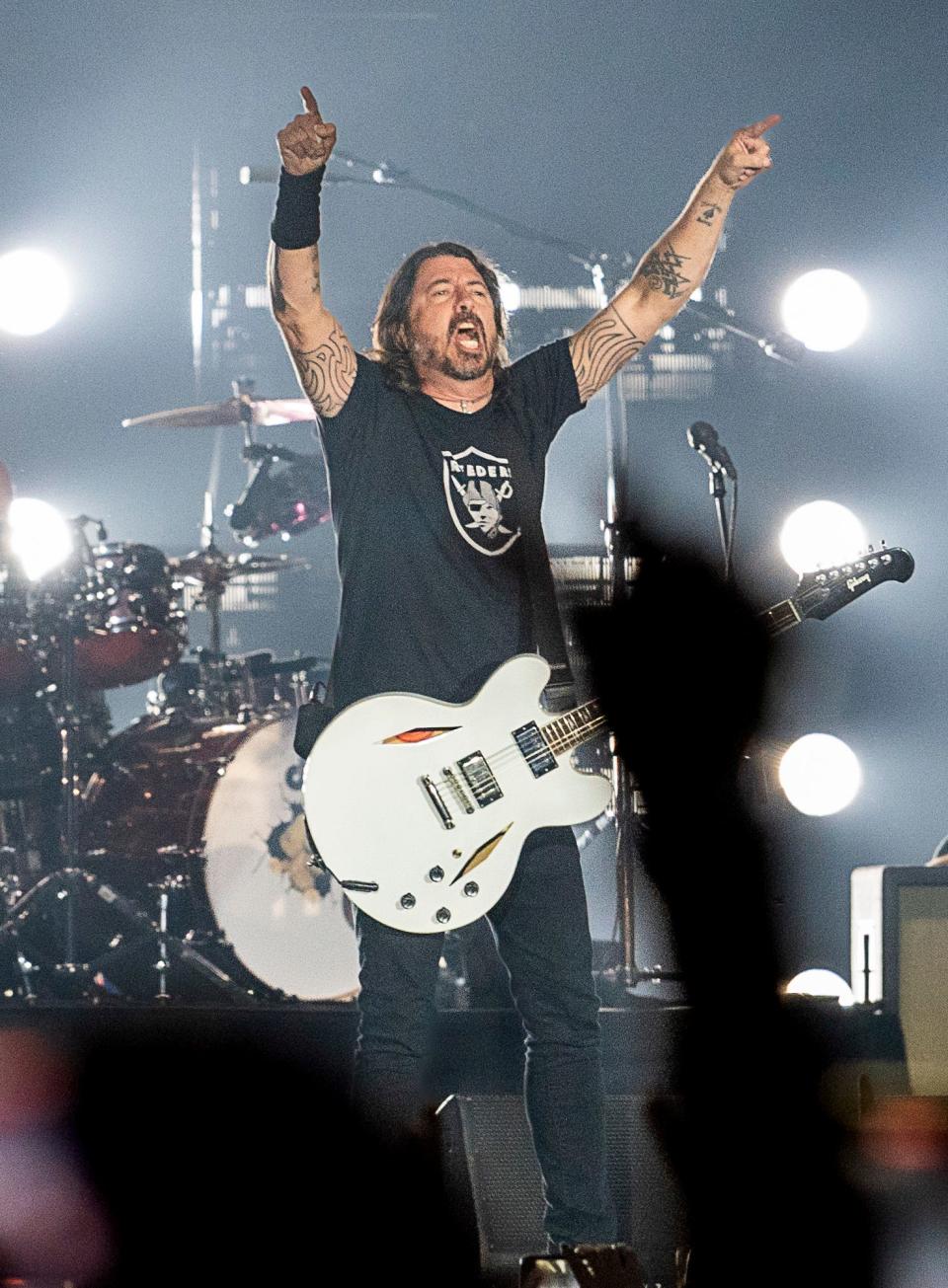 Foo Fighters perform at the Harley-Davidson Homecoming Festival on July 15 in Milwaukee.