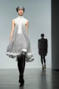 <b><b>London Fashion Week AW13:</b> Bora Aksu</b><br><br>Dresses were loose and billowy and teamed with black tights.<br><br>© PA