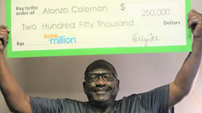 Last month, Alonzo Coleman won $250,000 in a Virginia Lottery game called “Bank a Million,” in which the player chooses six numbers between 1 and 40. (Photo: Virginia Lottery)