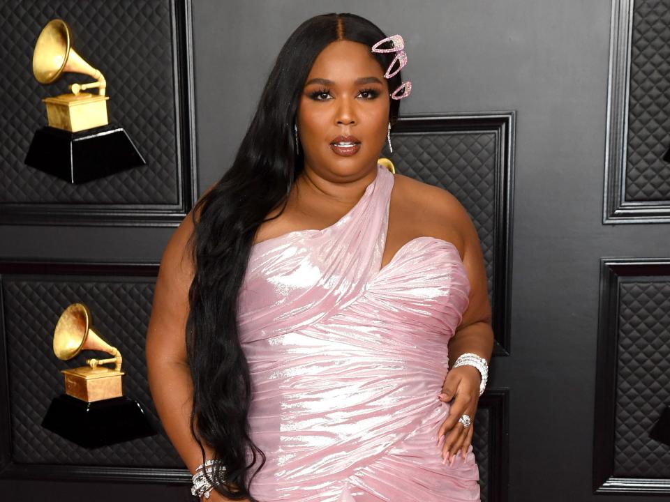 Lizzo attends the 63rd Annual GRAMMY Awards 2021 in Los Angeles, California.