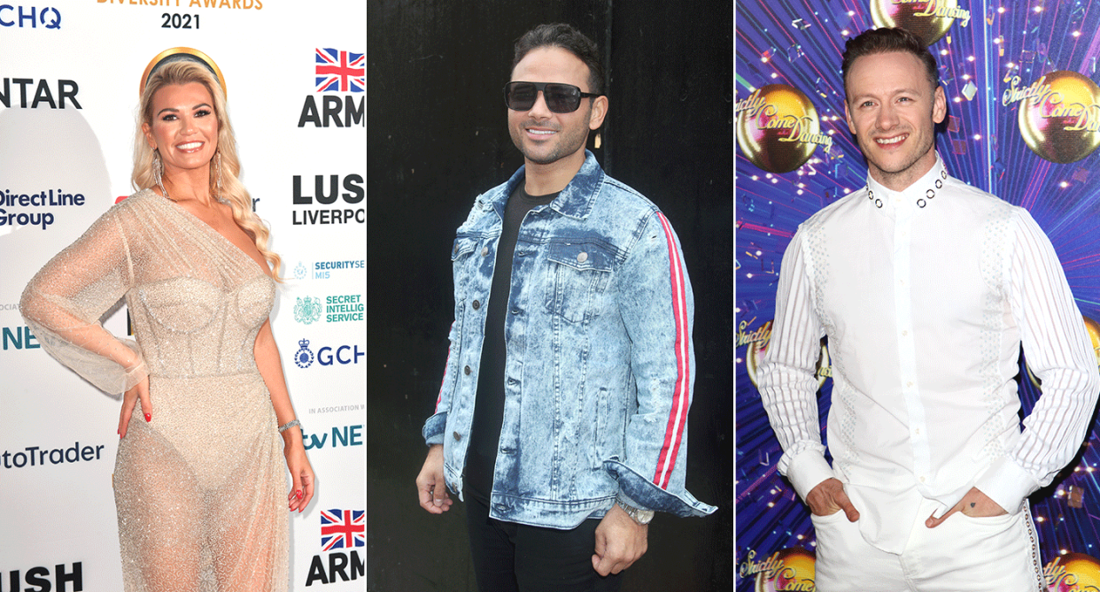 Christine McGuinness, Ryan Thomas and Kevin Clifton are signed up to 'The Games'. (Getty/PA/Getty)