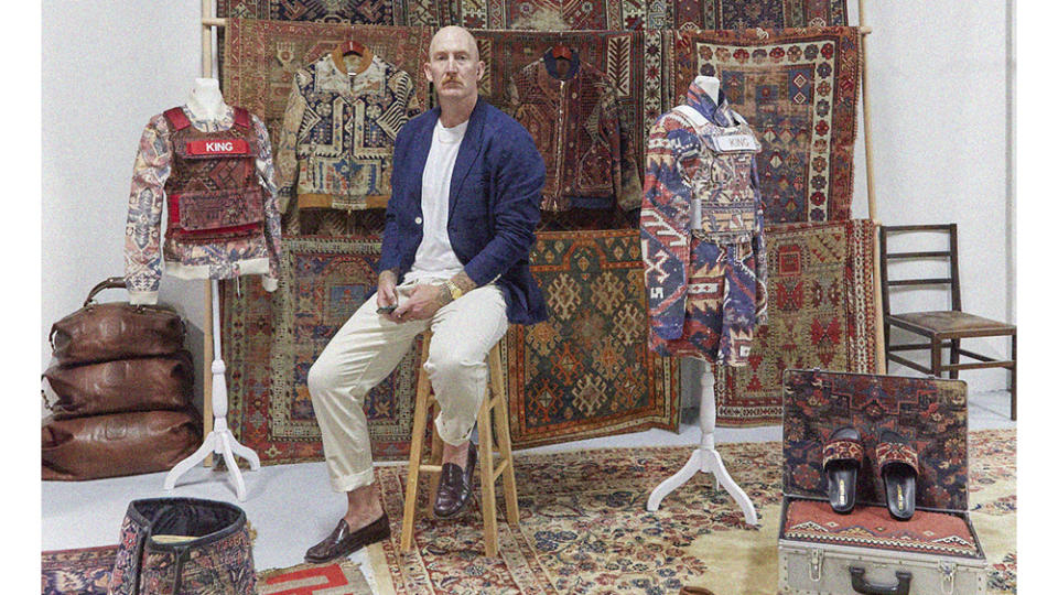 Mikael Kennedy in his LA showroom. - Credit: King Kennedy Rugs