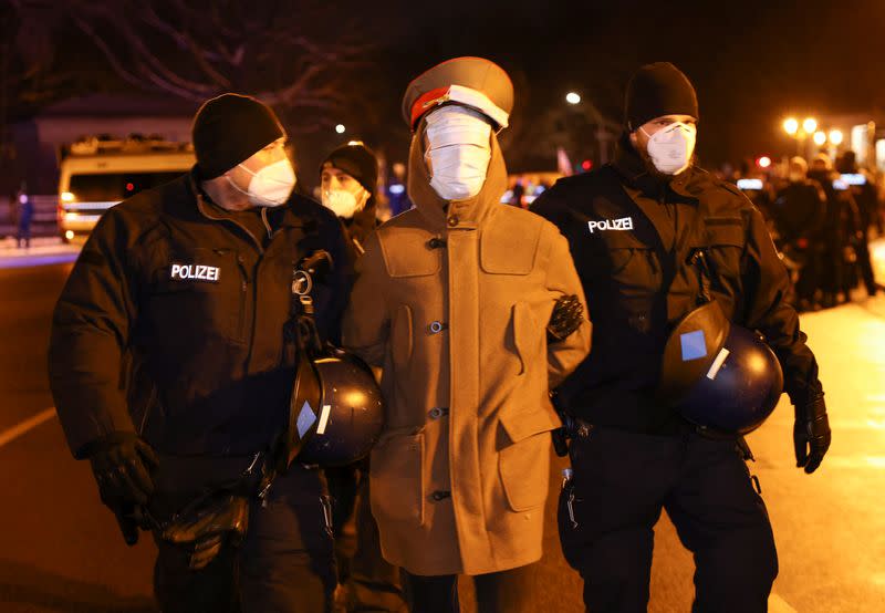 FILE PHOTO: Protest against COVID-19 restrictions in Berlin