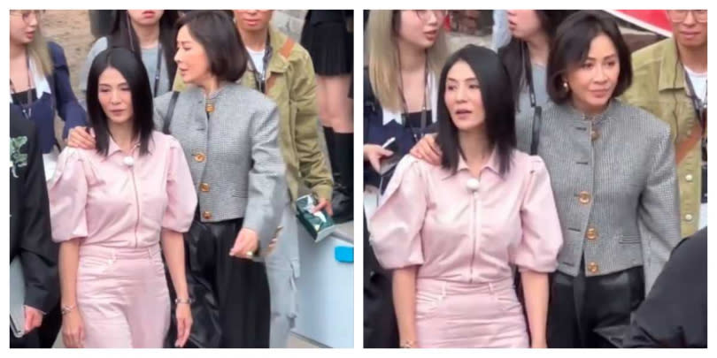 楊采妮日前被拍到與劉嘉玲在廣東錄節目。（圖／翻攝自微博）