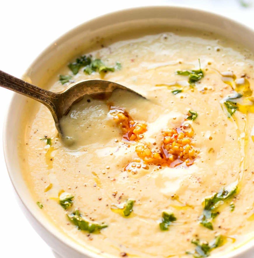 Roasted Garlic and Cauliflower Soup from Simply Quinoa