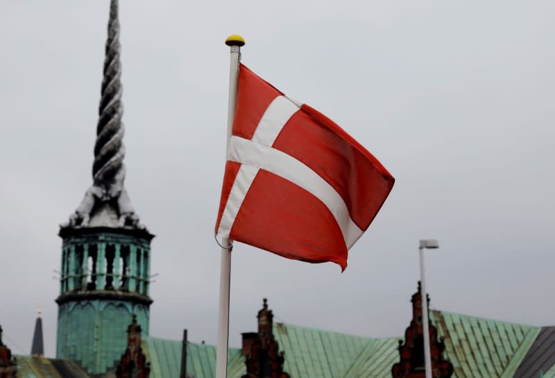 FILE PHOTO: A Denmark's national flag flutters in Copenhagen