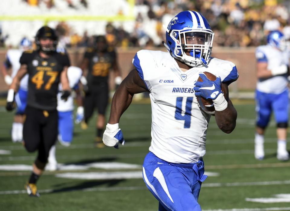 Middle Tennessee RB I'Tavius Mathers has been terrific this season and could declare early. (AP)