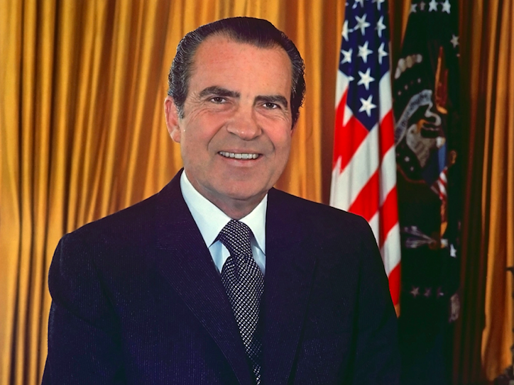 <em>Mr Woodward and journalist Carl Bernstein exposed the Watergate scandal in the 1970s that ultimately led to the resignation of President Richard Nixon (pictured) (Rex)</em>