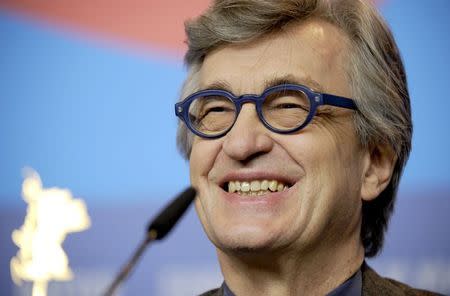 Director Wim Wenders attends a news conference to promote the movie 'Every Thing Will Be Fine' at the 65th Berlinale International Film Festival, in Berlin February 10, 2015. REUTERS/Stefanie Loos