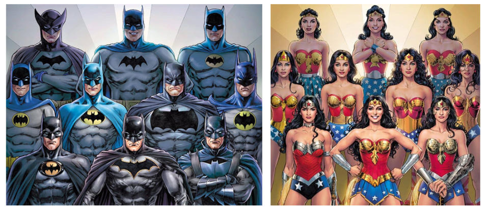 Batman and Wonder Woman are two examples of iconic heroes who are constantly upgrading and changing their costumes.