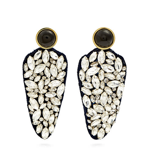 <p><strong>Lizzie Fortunato </strong>earrings, $220, matchesfashion.com</p><p><a rel="nofollow noopener" href="https://www.matchesfashion.com/us/products/Lizzie-Fortunato-Crystal-Dagger-embellished-earrings--1171892" target="_blank" data-ylk="slk:BUY NOW;elm:context_link;itc:0;sec:content-canvas" class="link ">BUY NOW</a></p>