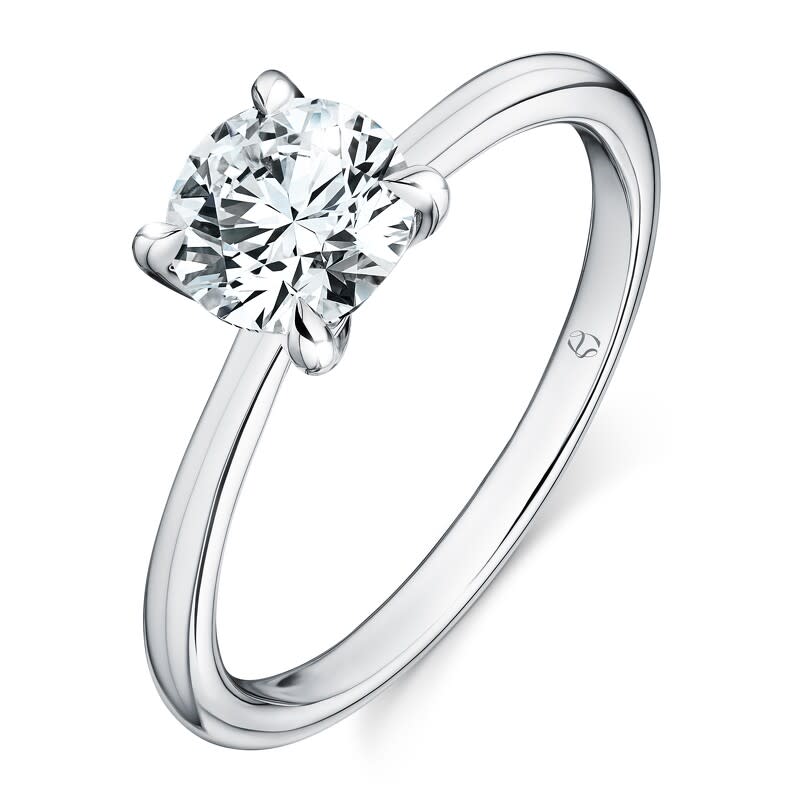 Hearts On Fire_Vela Solitaire 鉑金鑽石戒指 主鑽約0.50ct NTD175,000起