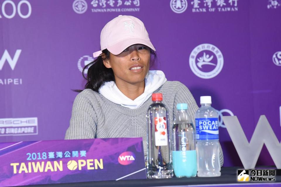 ▲ 謝淑薇現身2018 WTA台灣公開賽記者室。（圖／記者陳明安攝，2018.01.31）