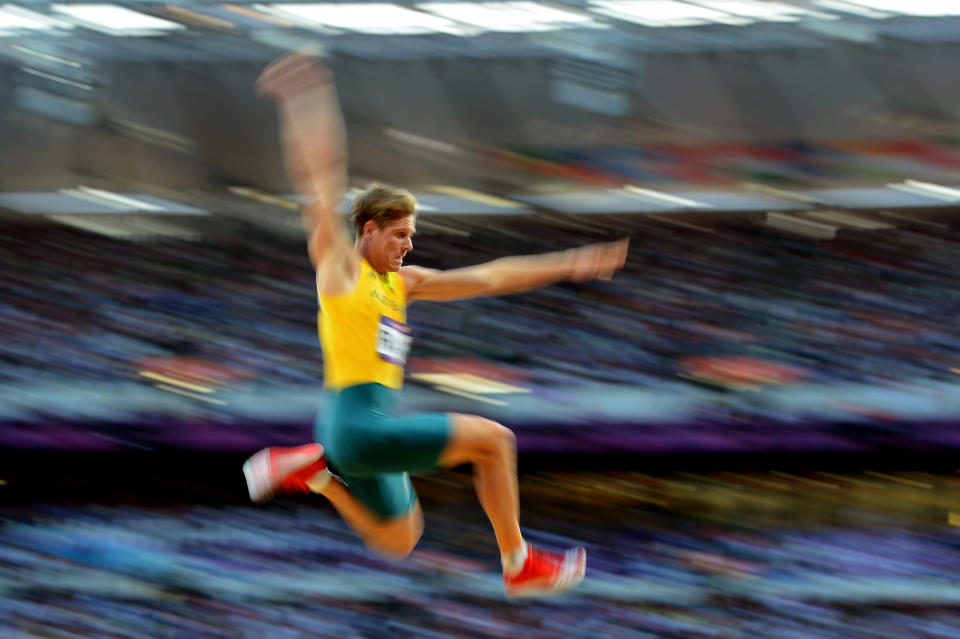 Henry Frayne of Australia competes in the Men's Long Jump Final on Day 8 of the London 2012 Olympic Games at Olympic Stadium on August 4, 2012 in London, England. (Photo by Harry How/Getty Images)