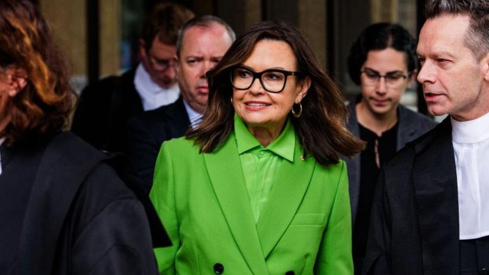 Lisa Wilkinson outside court