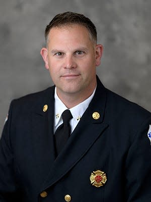 A portrait of incoming Purdue University Fire Department Fire Chief Brad Anderson.