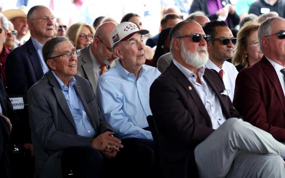 Guests attend the groundbreaking of Texas A&M-Fort Worth’s new Law and Education Building on Wednesday.
