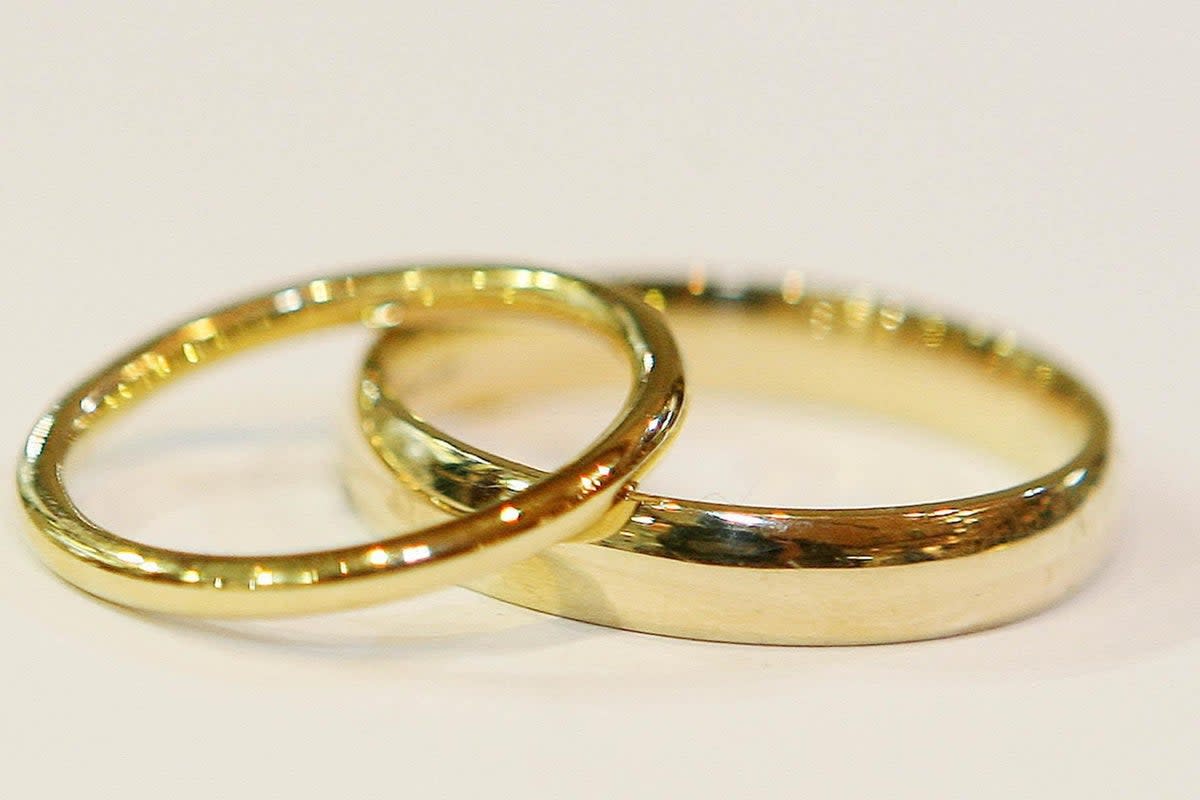 Legislation that comes into force on Monday means 16 and 17-year-olds can no longer get married or have a civil partnership even if their parents give consent (PA)