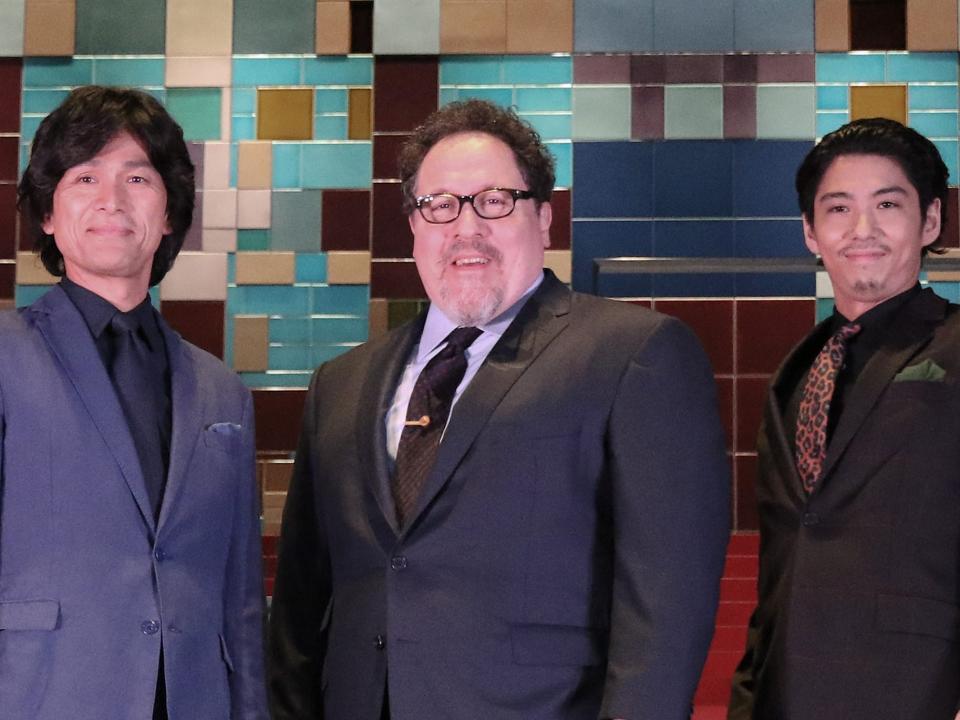 RIRI, yosuke eguchi, jon favreau, kento kaku, and yoko kadoyama at the lion king japan premiere