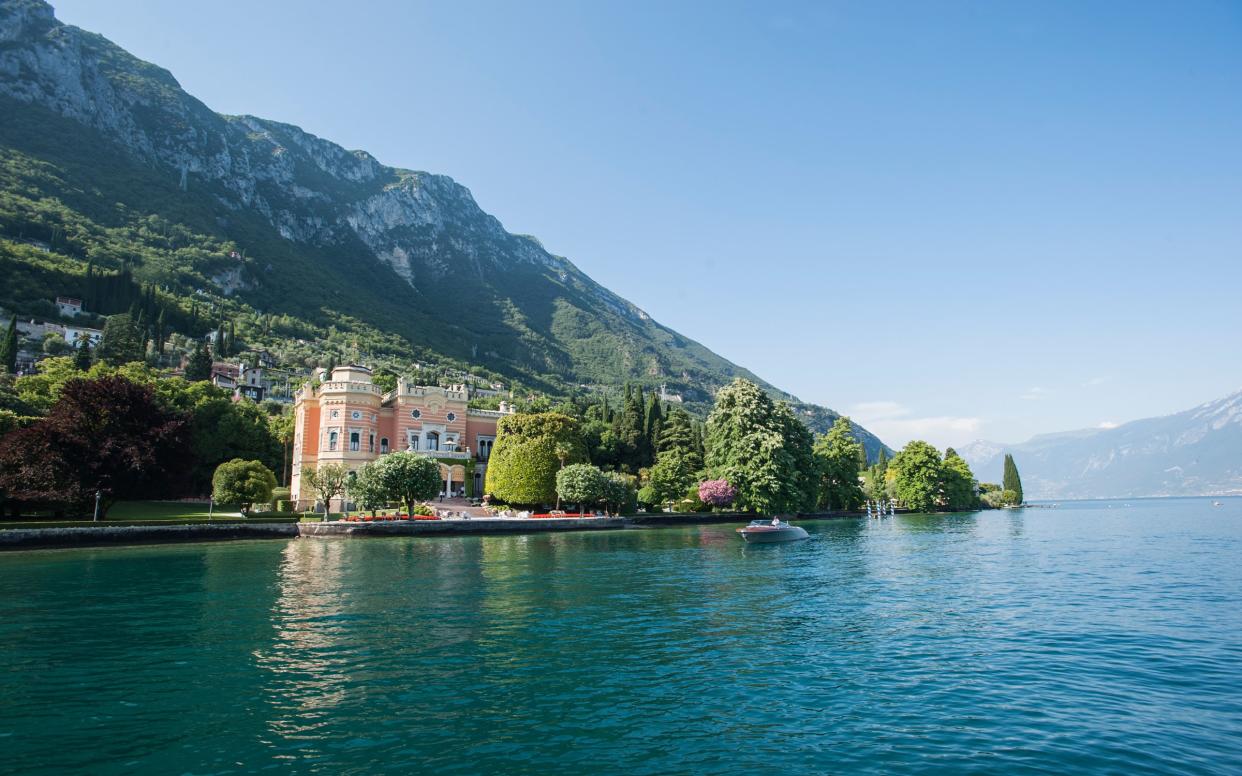Grand Hotel a Villa Feltrinelli occupies a 19th century house within eight tranquil acres of grounds on the western shore of Lake Garda.