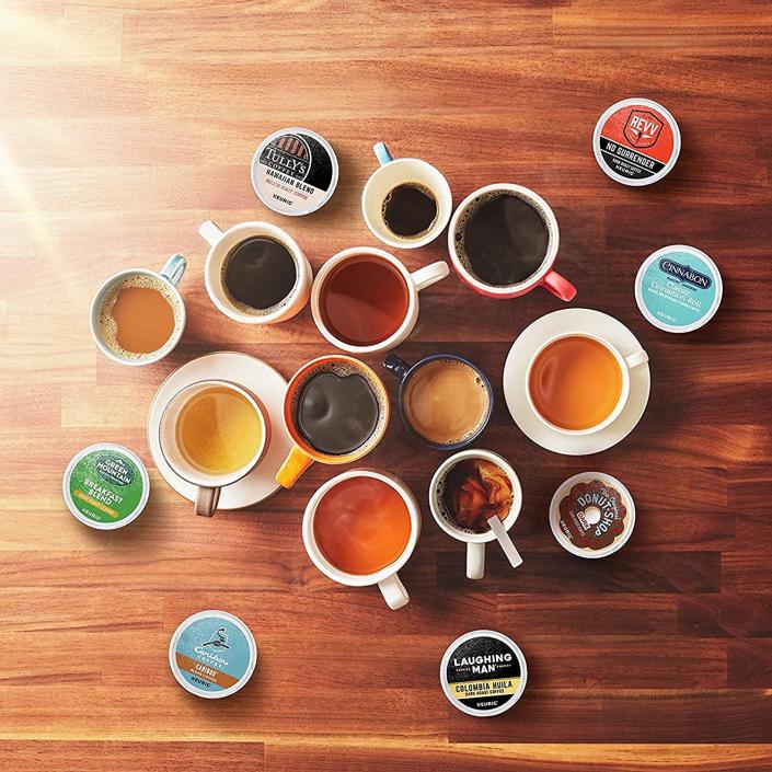<h2>Keurig Coffee Lovers' Collection Variety Pack</h2><br>For the busy coffee lover that prefers a quick brew in the morning. <br><br><strong>Coffee Connoisseurs Say:</strong> "The reason I bought a Keurig is that I love coffee and one of my biggest inconveniences in the morning is making my coffee. I know that sounds ridiculous but I'm already tired and I just want my day to be simple." - <em>Holly</em> <br><br><strong>Keurig</strong> Keurig Coffee Lovers' Collection Variety Pack, $, available at <a href="https://www.amazon.com/Mountain-Keurig-Variety-Single-Serve-Sampler/dp/B071Z8LD77" rel="nofollow noopener" target="_blank" data-ylk="slk:Amazon" class="link rapid-noclick-resp">Amazon</a>
