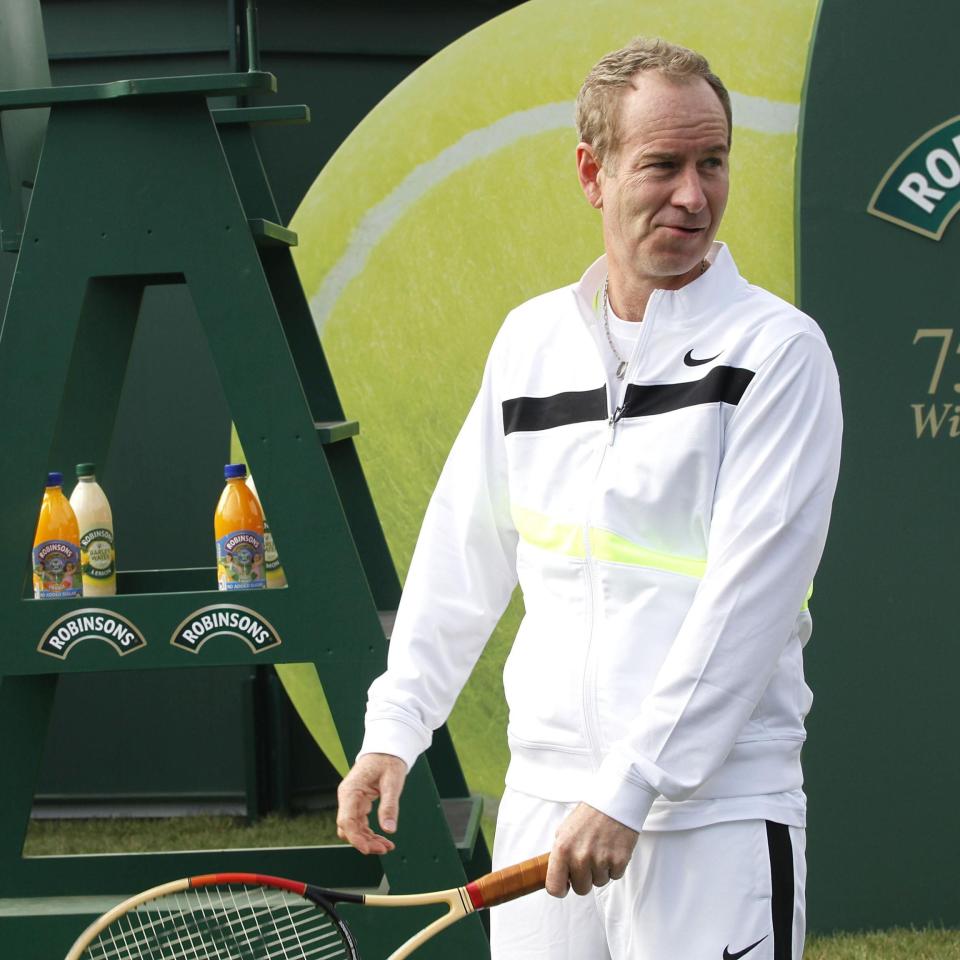 Tennis legend John McEnroe at an event to celebrate the 75th anniversary of Robinsons' partnership with Wimbledon in 2010 - Neil Mockford/Getty Images