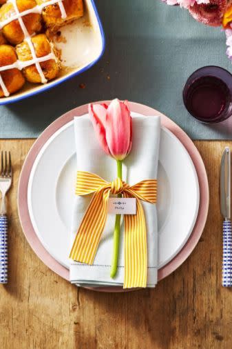 <p>Jazz up your <a href="https://www.womansday.com/food-recipes/g2867/easter-brunch-recipes/" rel="nofollow noopener" target="_blank" data-ylk="slk:Easter brunch;elm:context_link;itc:0;sec:content-canvas" class="link ">Easter brunch</a> with some lovely ribbon centerpieces that are easy to make but will make a big statement on your table. </p><p><strong><em>Get the tutorial at <a href="https://www.goodhousekeeping.com/holidays/easter-ideas/g711/easter-spring-crafts/?slide=29" rel="nofollow noopener" target="_blank" data-ylk="slk:Good Housekeeping.;elm:context_link;itc:0;sec:content-canvas" class="link ">Good Housekeeping. </a></em></strong></p>