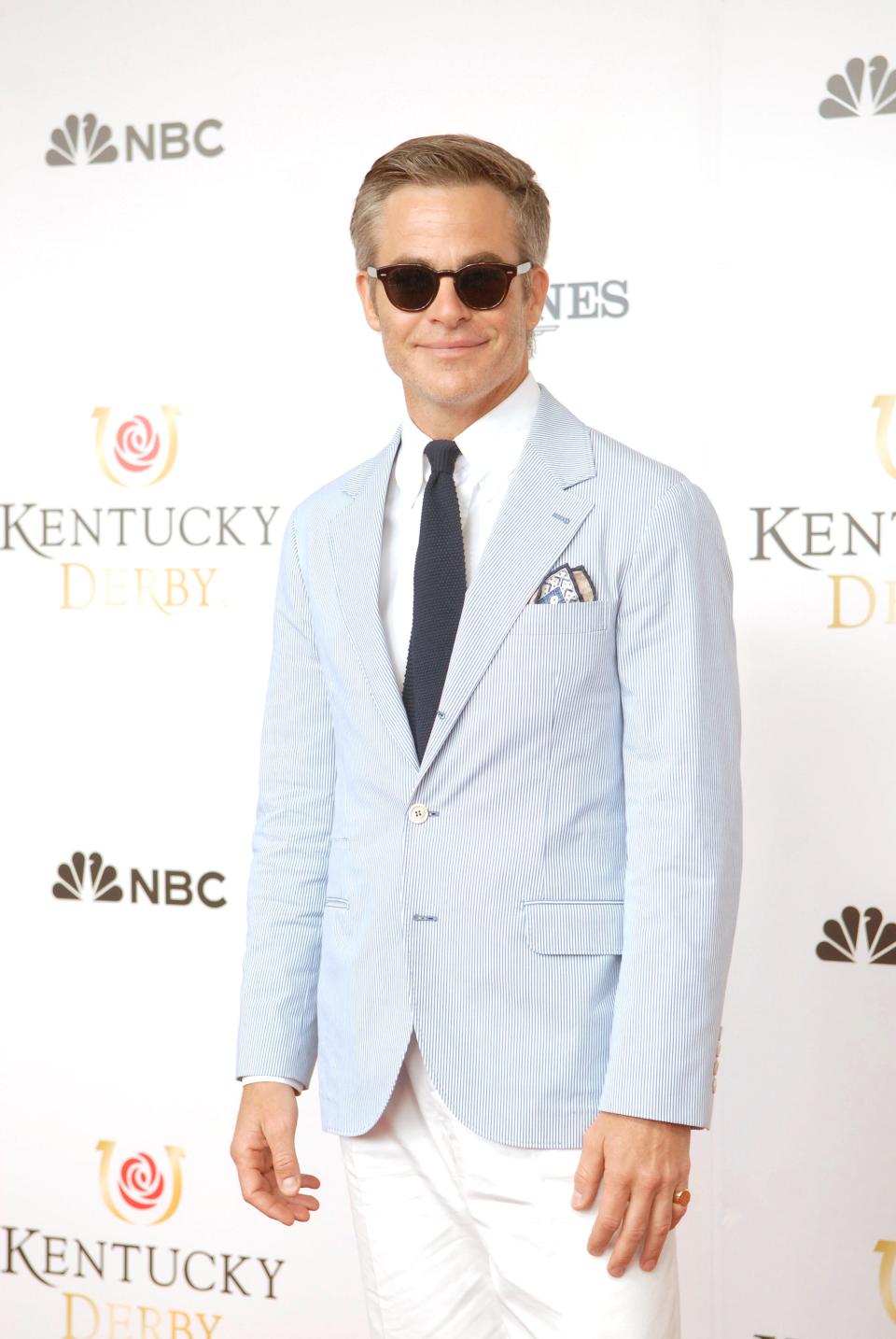 Actor Chris Pine at the Kentucky Derby red carpet.  May 06, 2023 