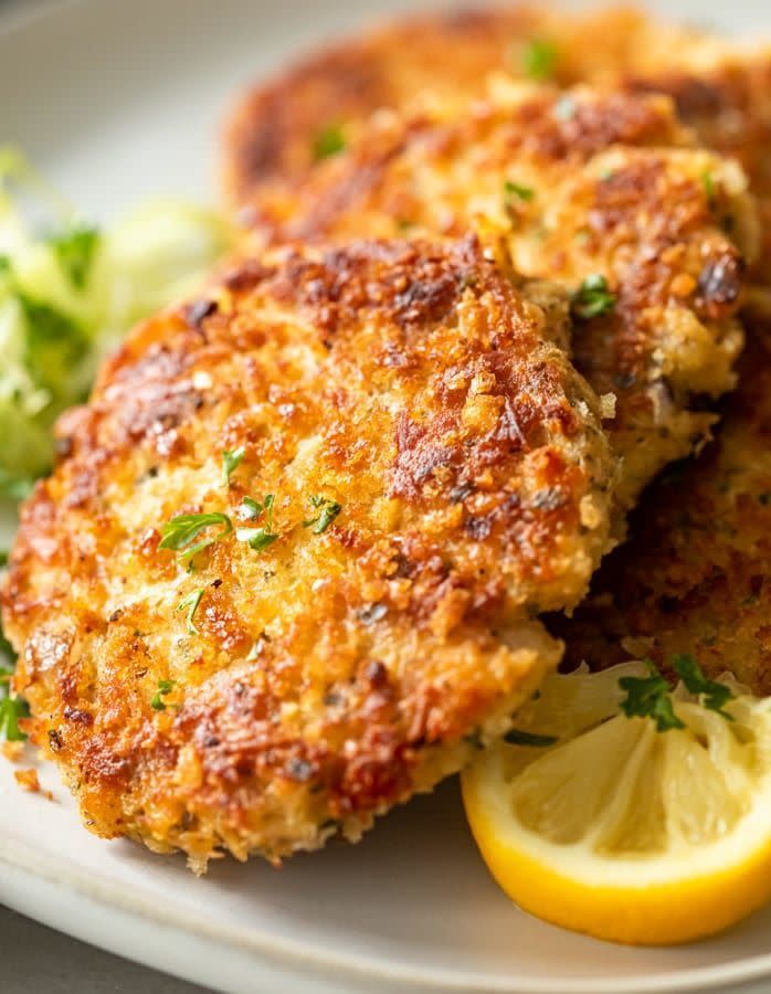 Crispy Lemon Parmesan Tuna Patties