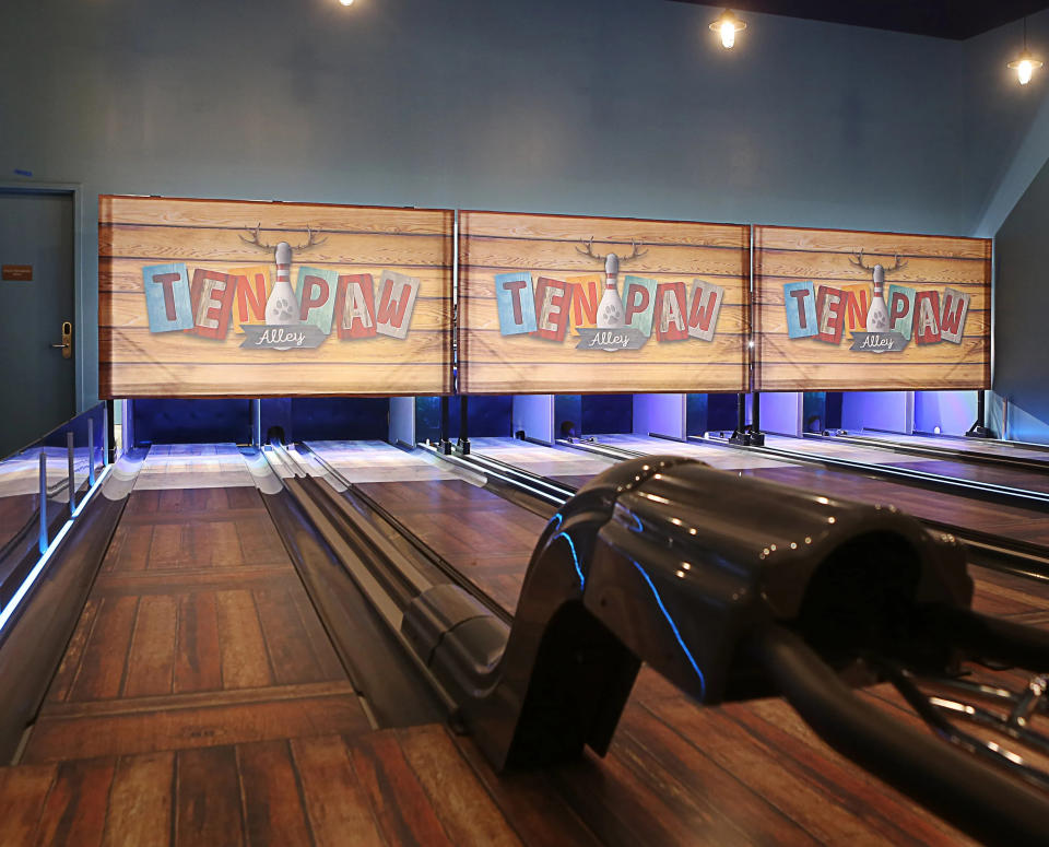 The bowling alley at Great Wolf Lodge in Maryland, which just opened its doors in June.