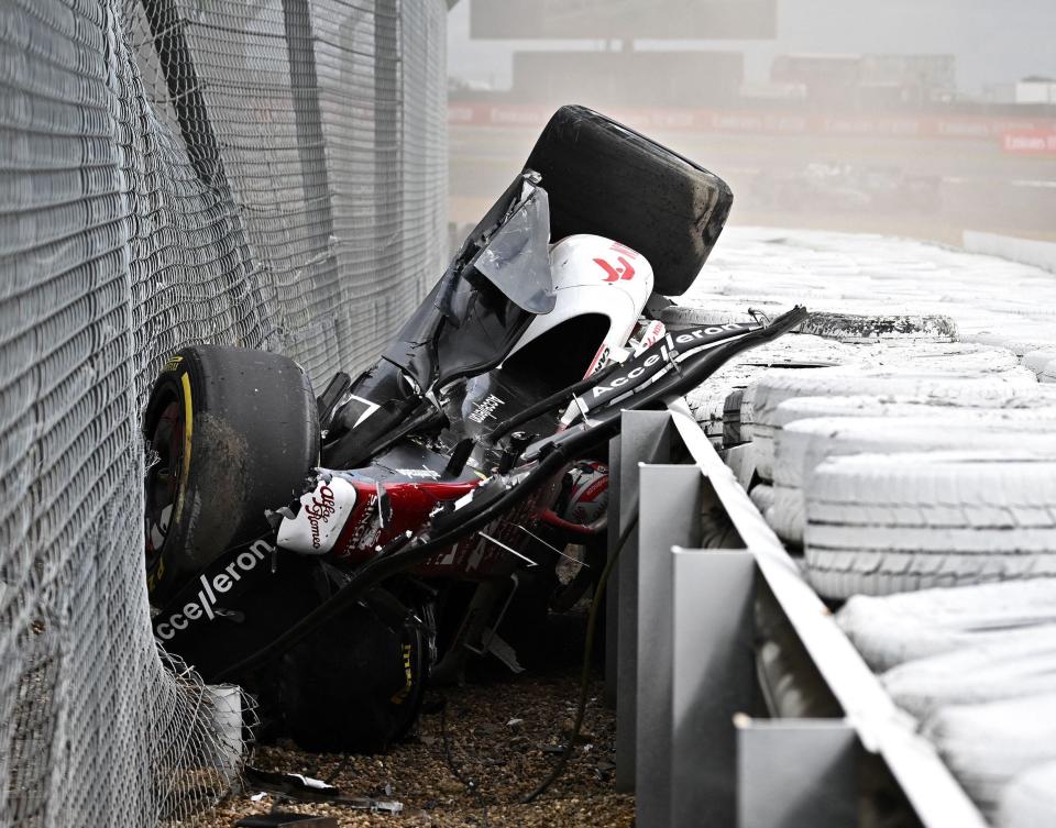 British Grand Prix 2022 wreck