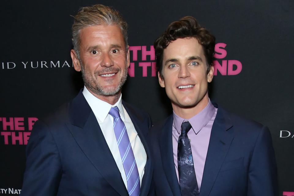 <p>Walter McBride/WireImage</p> Simon Halls and Matt Bomer.