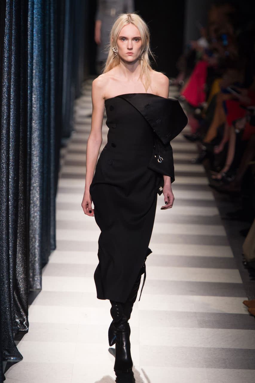 <p>A deconstructed tuxedo dress is what designers Fernando Garcia and Laura Kim do best. (Photo: Getty Images) </p>