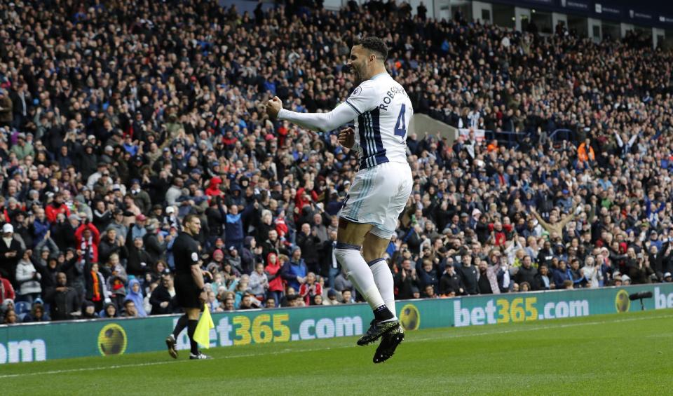 <p>Britain Football Soccer – West Bromwich Albion v Arsenal – Premier League – The Hawthorns – 18/3/17 West Bromwich Albion’s Hal Robson-Kanu celebrates scoring their second goal Reuters / Darren Staples Livepic EDITORIAL USE ONLY. No use with unauthorized audio, video, data, fixture lists, club/league logos or “live” services. Online in-match use limited to 45 images, no video emulation. No use in betting, games or single club/league/player publications. Please contact your account representative for further details. </p>