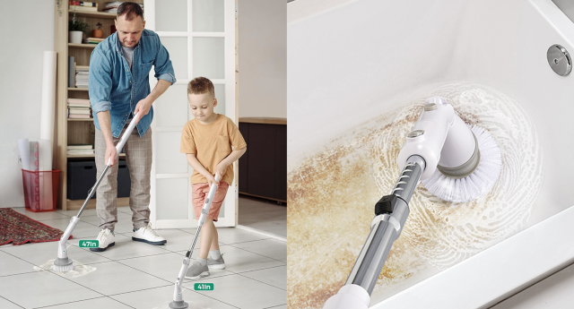 Clean Your Bathroom Quicker With This Electric Spin Scrubber