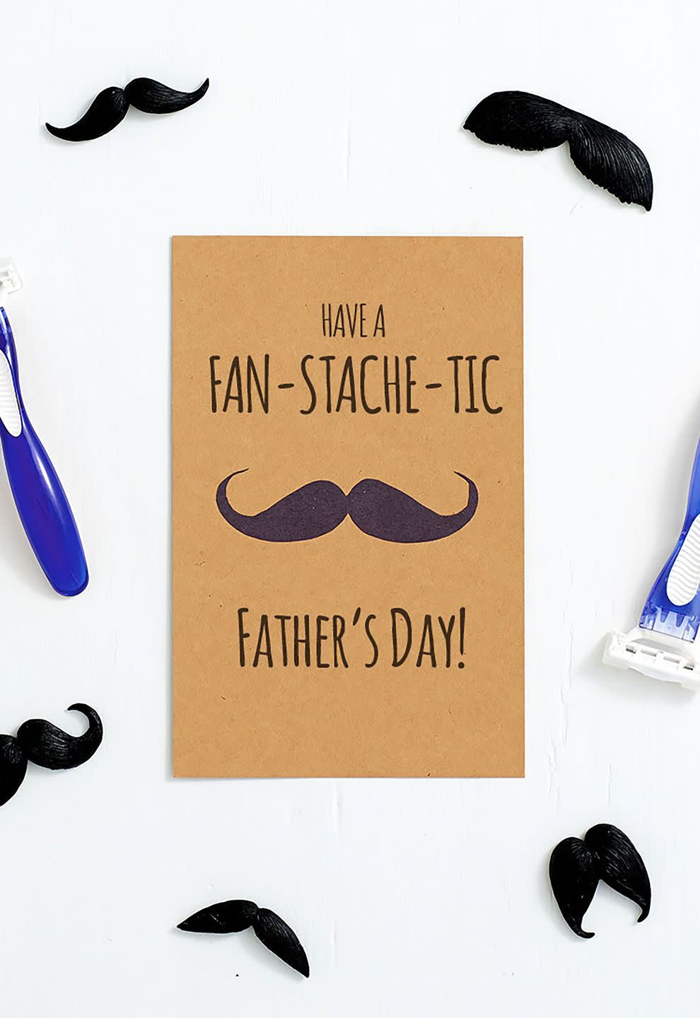 printable fathers day cards fan stache tic father's day card
