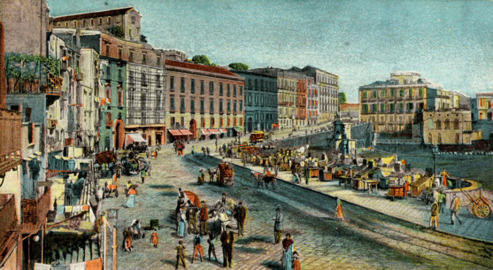 a postcard depicting Italian life in the early 20th century