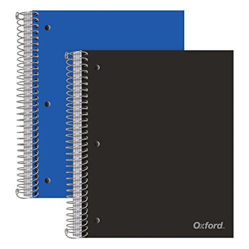 27) Spiral Notebooks, 5 Subject, College Ruled (2 Pack)