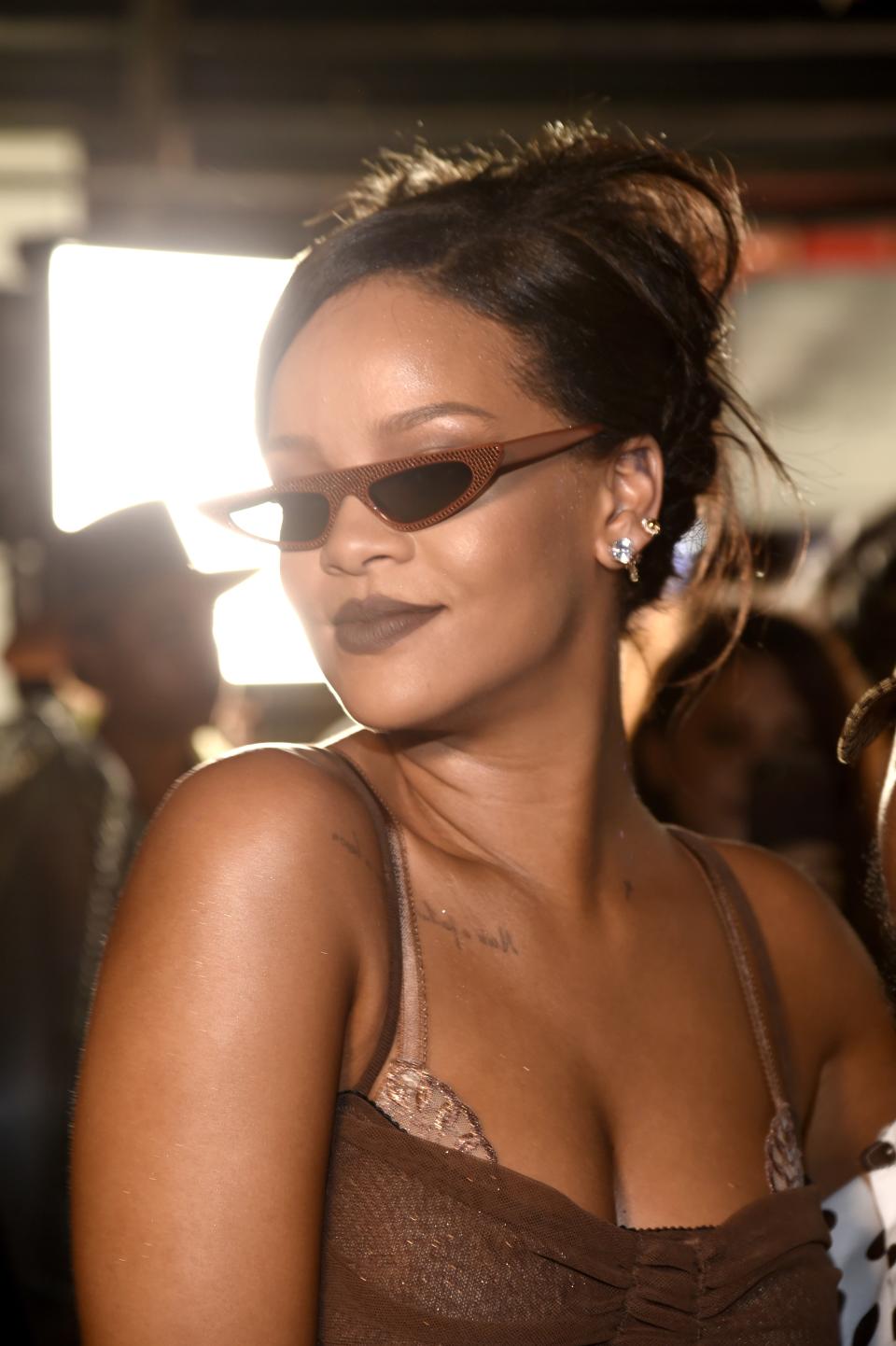 According to reports, Rihanna uses a brow model to help her figure out her look—before she gets it done herself.