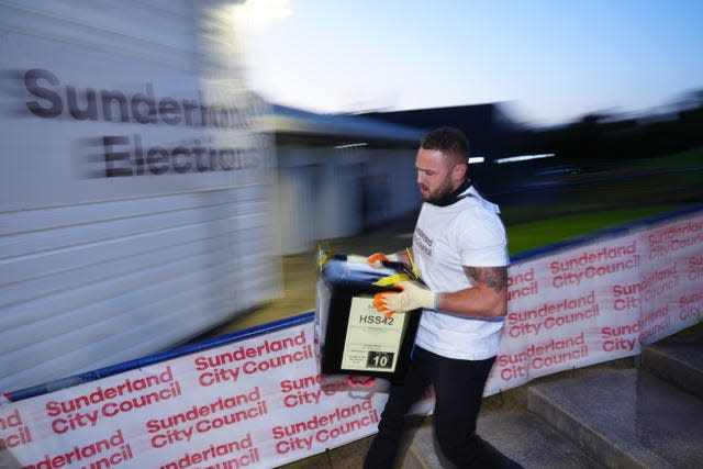 Ballot boxes arrive at Silkworth Community Pool Tennis & Wellness Centre in Sunderland