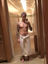 <p>We all know what's under that towel, Justin Bieber.</p>