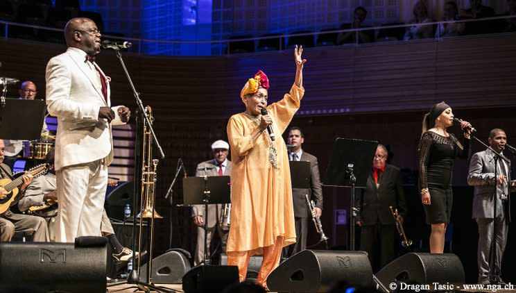 Members of Orquesta Buena Vista Social Club perform (Photo: Dragan Tasic / Broad Green Pictures)