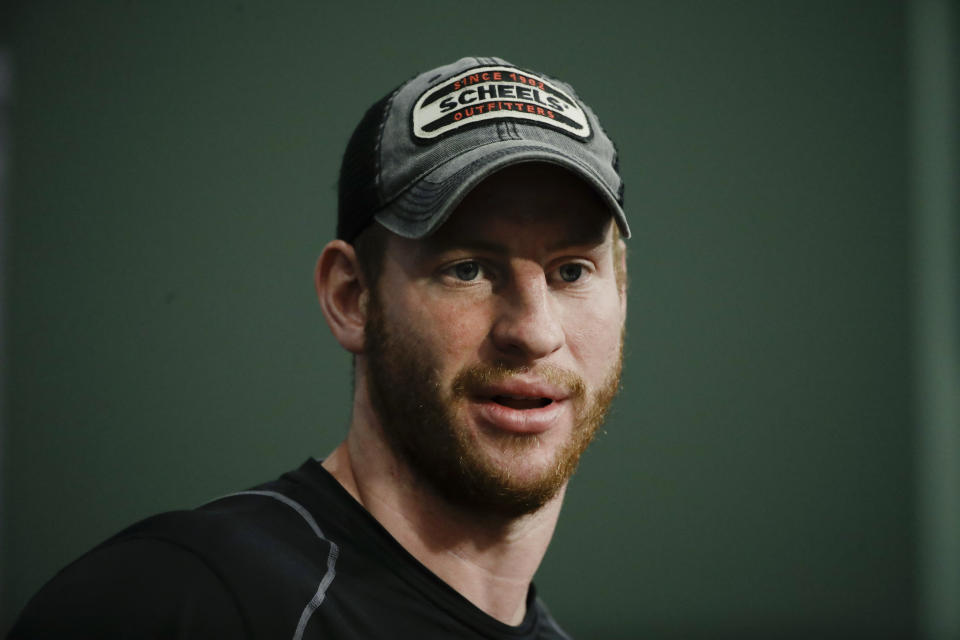 Philadelphia Eagles quarterback Carson Wentz has an Amazon store dedicated to hunting gear. (AP)